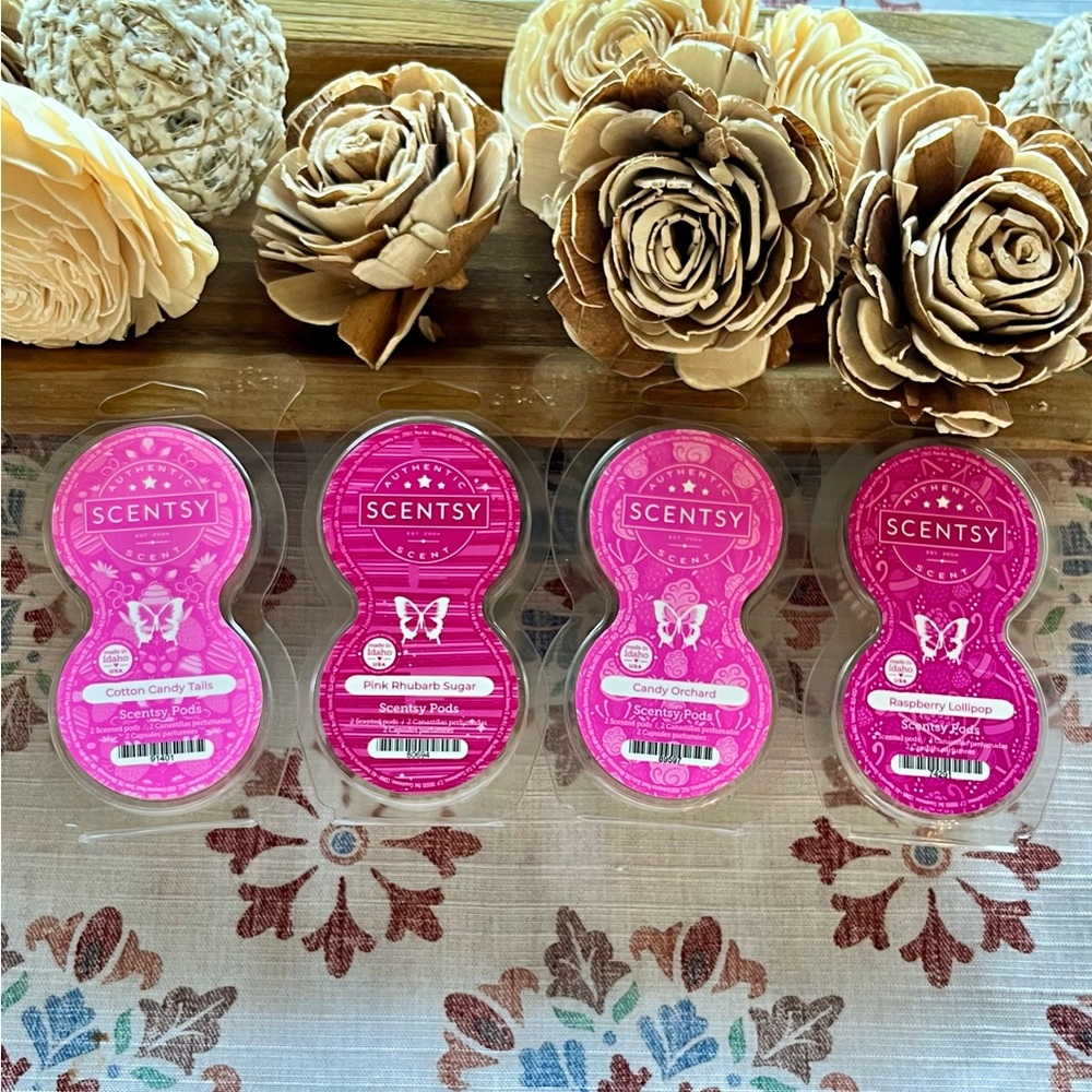*NEW* Set of 4 Scentsy pods twin-packs - never used * SPRING scents!